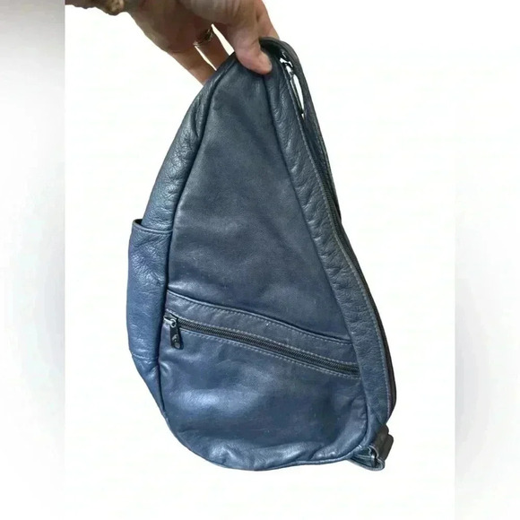 Ameribag Blue Leather Classic Healthy Back Bag Mono-Sling Backpack main image 15